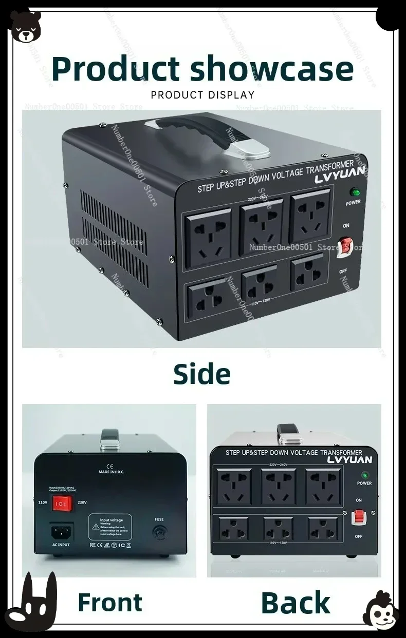 

220V to 110v pure copper transformer 110v to 220v American, Japanese electrical appliances Taiwan voltage converter 100v