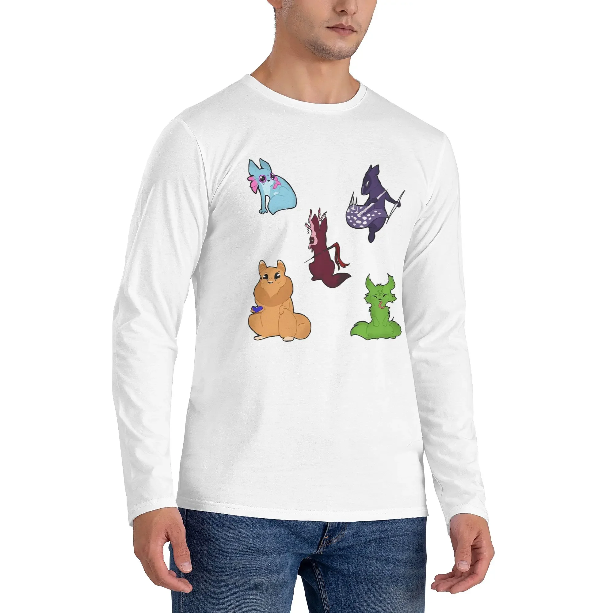 

Rain World Downpour Men's Long Sleeved T-shirt Fashion Round Neck T shirts Spring and Autumn Men tops