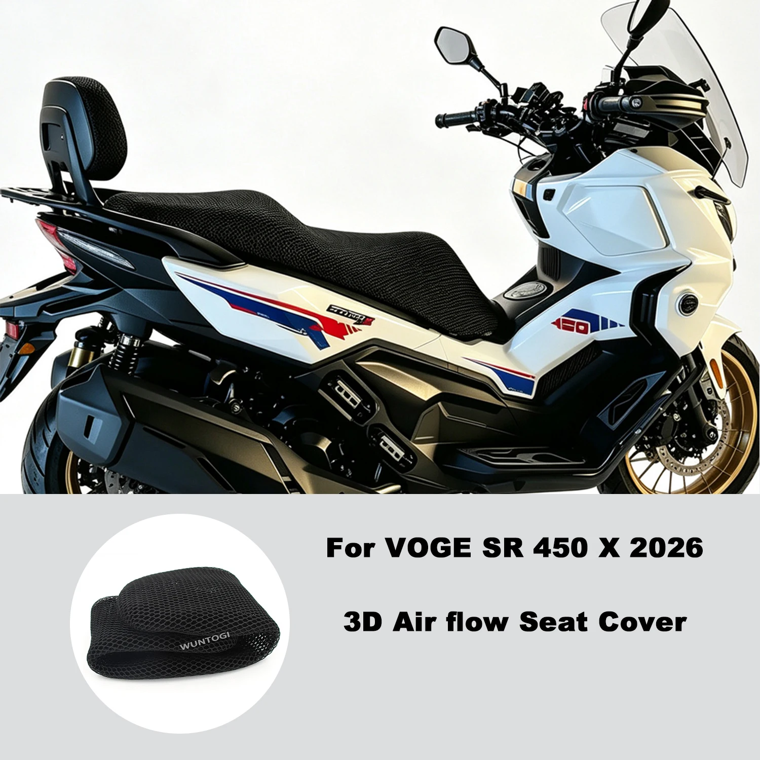 For VOGE SR450X 2026 Accessories Motorcycle Seat Cover SR 450X SR 450 X Seat Protect Cushion 3D Airflow Seat Cover ﻿