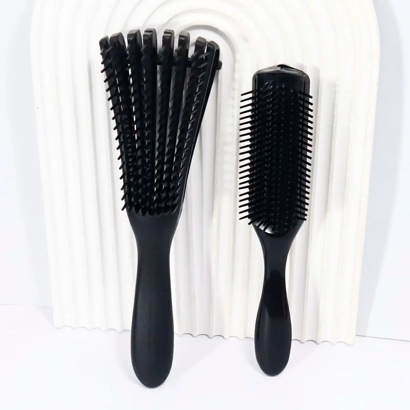

2 шт., массажная щетка для завивки волос, расческа против запутывания осьминога, 9-рядная нейлоновая щетка для волос, специально для париков из натуральных волос