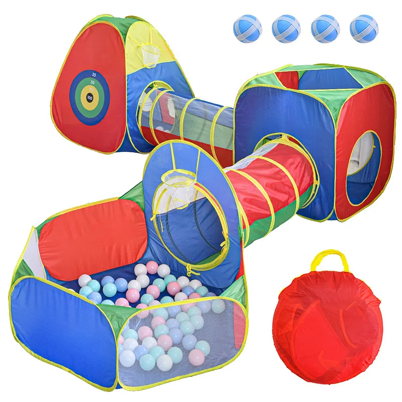 2026 Children's Tent Toy House Baby Crawling Tunnel Indoor and Outdoor Ocean Ball Pool Boys and Girls Playing House Small House - view 5