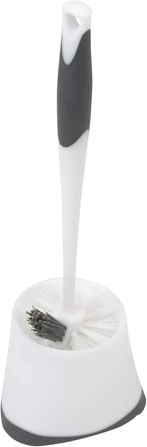 

Under-Rim Toilet Bowl Brush with Corner Storage Caddy, 16 x 5 x 5.5 Inches for Easy Cleaning