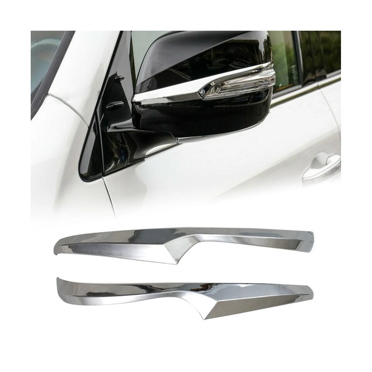 Car Side Rearview Mirror Strip Cover Trim Fit for Lexus LX570 GX460 2016-2021