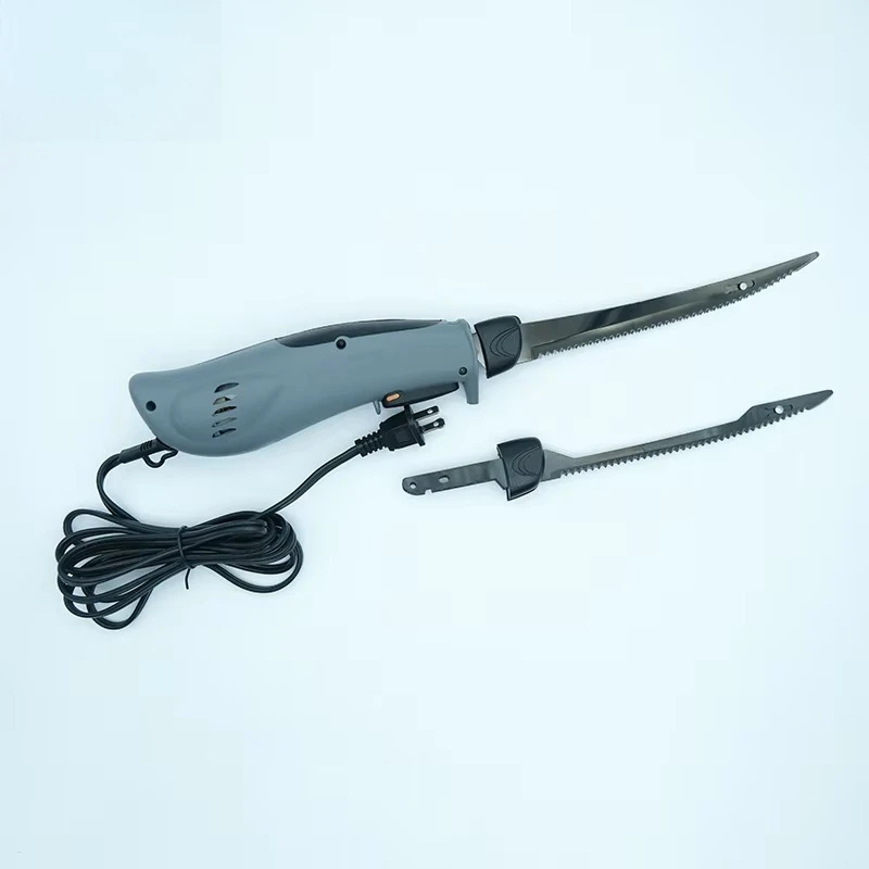 

New Arrival Electric Fillet Knife Cutter Knife Stainless Steel Electric Fishing Knife With 8" Ticn Blades