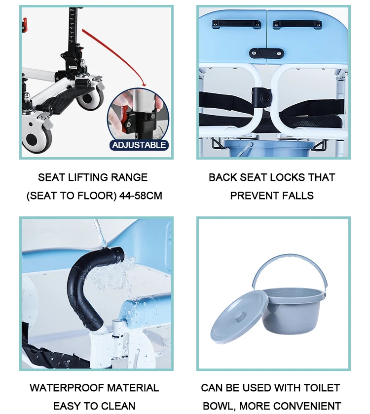 دليل المريض المعاقين Imove رفع نقل كرسي النقل الحمام صوان مقعد المرحاض كرسي متحرك #6