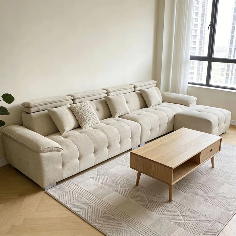 Modern living room sofa luxury three-seat design, living room sofa can be colored