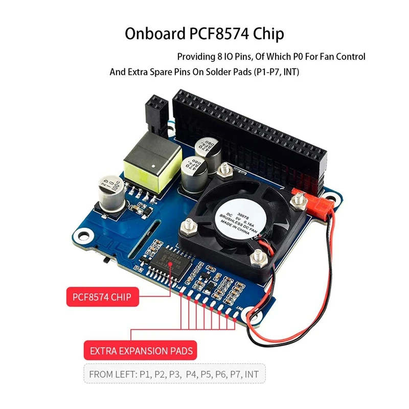 Zasilacz falowy przez siatkę Ethernet obsługuje karta rozszerzenia sieciowe 802.3Af PoE z OEdem dla Raspberry Pi 4 Model B / 3B +