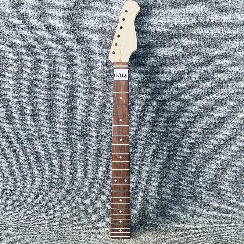 

HN553 Custom Electric Guitar Unfinished ST Guitar Neck No Logo No Paints Maple+Rosewood 22 Frets for Replace and DIY