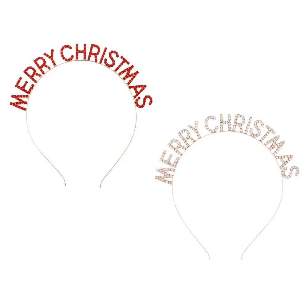 

2Pcs Xmas Hair Hoops Christmas Headdresses Festival Hairbands Christmas Party Hair Decor Decorative Xmas Headpieces