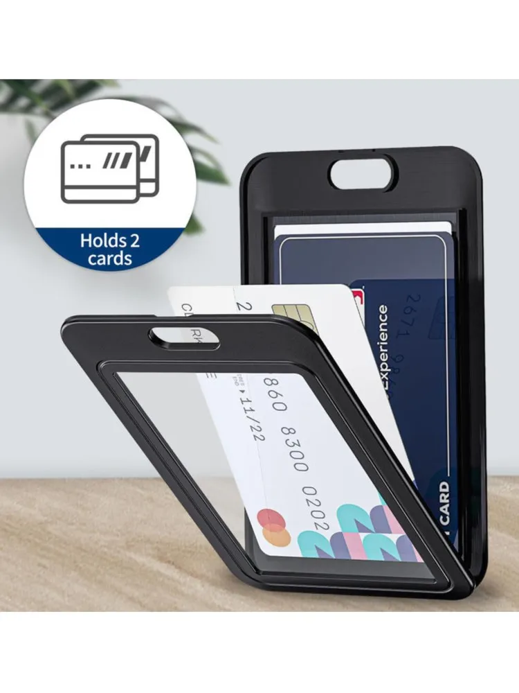 Porte-cartes de visite tendance pour femmes et hommes, porte-cartes de travail transparent, porte-cartes d'identité professionnel, porte-badge, porte-cordon, étui