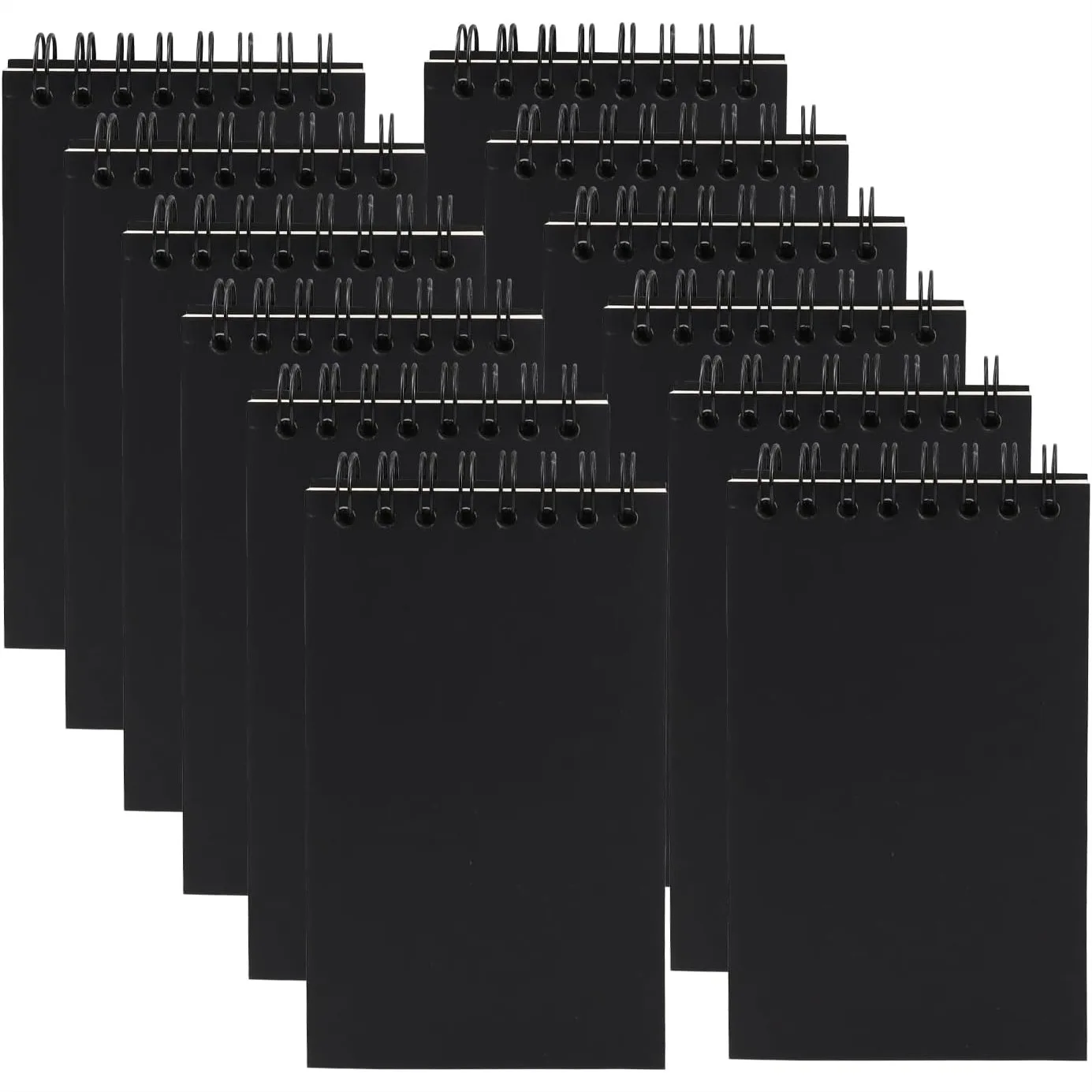

12 Pack Pocket Notebooks 3x5 Small Notepads Mini Spiral Notebooks 60 Sheets 120 Pages Lined College Ruled Paper Memo Pads for Home Office School or Travel Black