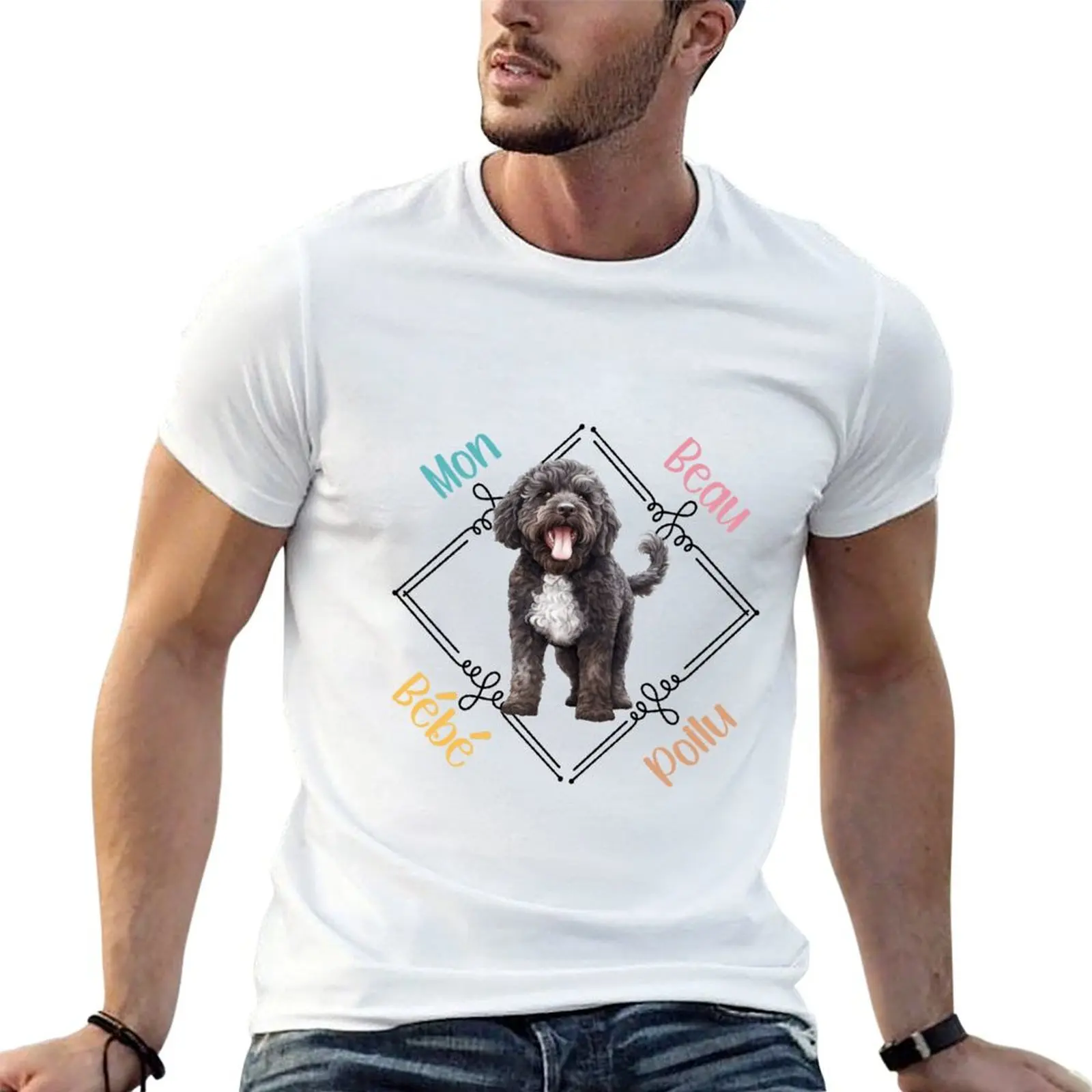 

t shirts graphic Dog Spanish for French. hairy for vintage man my Water lovers, T-Shirt in beautiful shepherd baby Dog