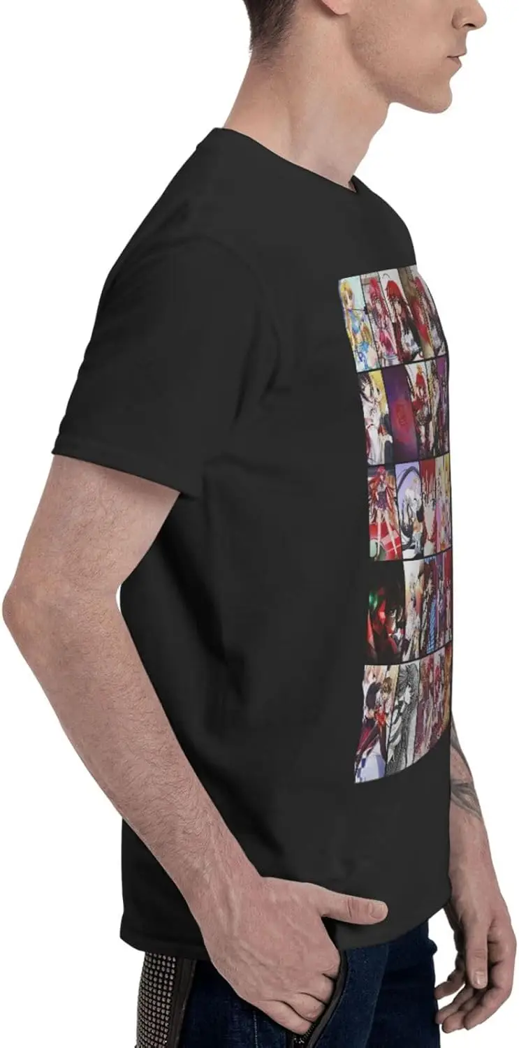 Men's Anime Short Sleeve T-Shirt Graphic Shirt Classic Cotton Shirts
