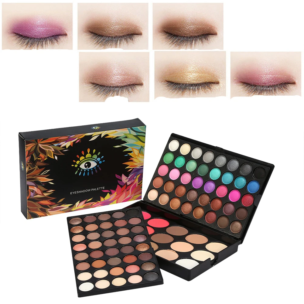 Conjunto de cosméticos corretivo blush profissional 80 cores sombra + 15 cores blush & corretivo contorno conjunto de paleta de maquiagem para os olhos