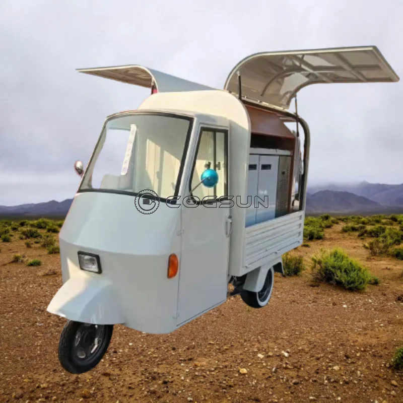 Hot Selling 3 Wheels Tuk Tuk Foodtruck Mobile Beer Bar Cart Coffee Carts For Sale Ape Food Truck Electric Tricycle Food Cart