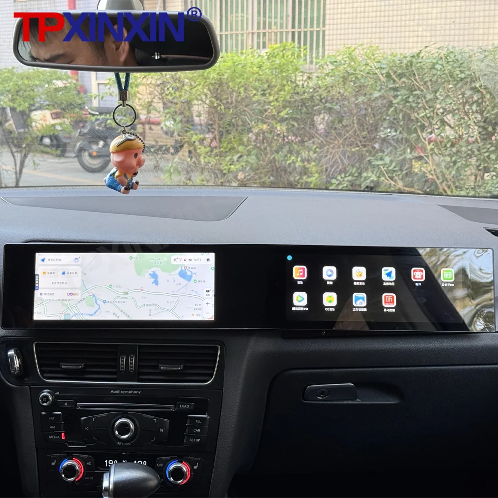 

Автомагнитола Android 13 с мультимедийным плеером для Audi Q5 2009-2017, Carplay, 21-дюймовый двойной экран, цифровая GPS-навигация, стереосистема