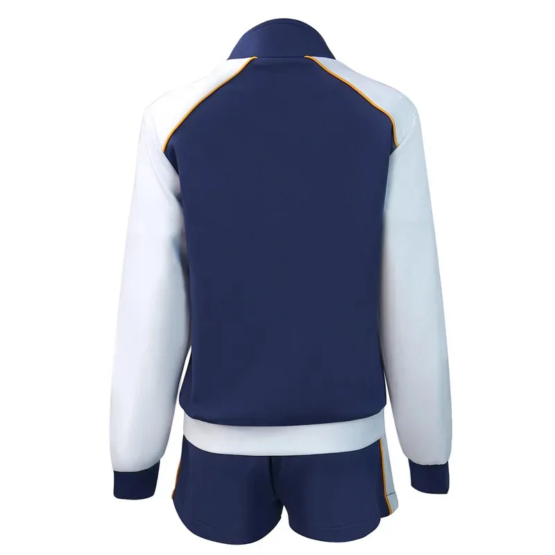 Anime Game Archive Iochi Mari Cosplay Costume Gymnastics School Sports Casual Clothing Blue Coat Long Sleeved Shorts COS kn.7