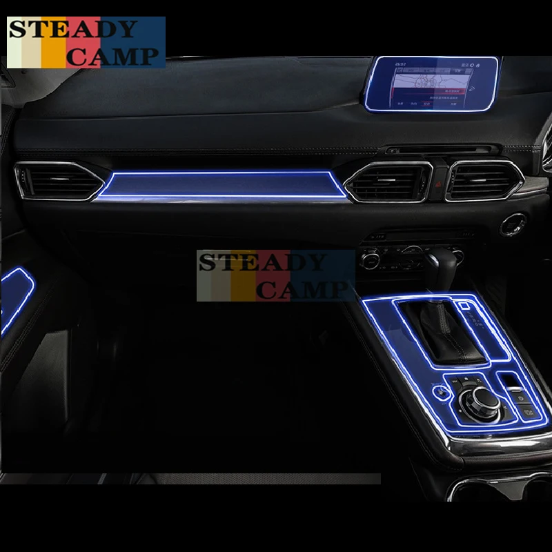 

For Mazda CX-8 2017-2021 Car Interior Center console Transparent TPU Protective film Anti-scratch Repair film Accessories Refit