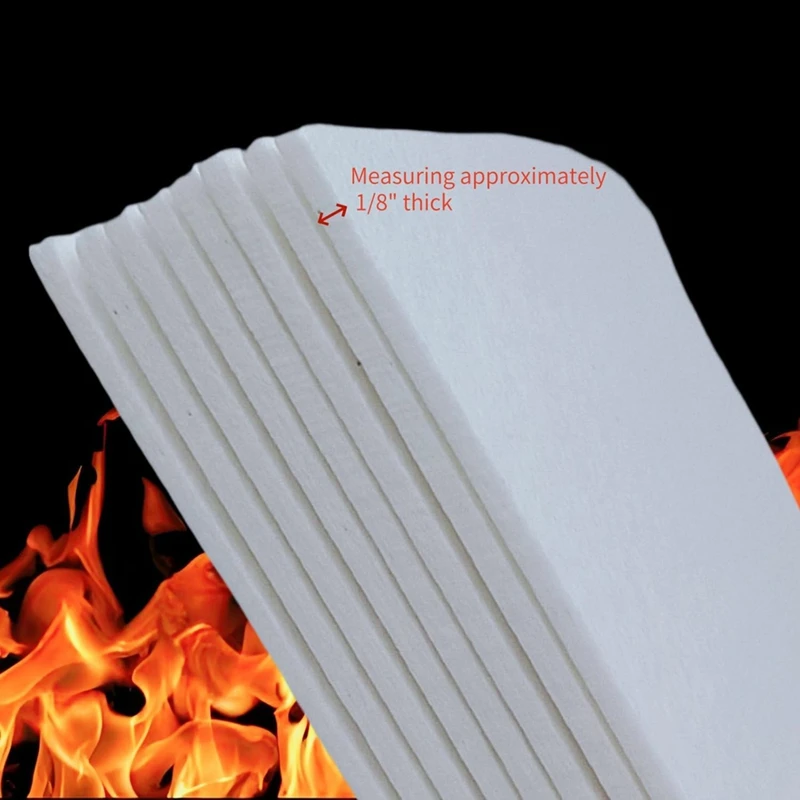 8 Pieces High Temperature Gasket Paper White  Fiber Gasket Material Fireproof Insulation Board For Pellet Stove