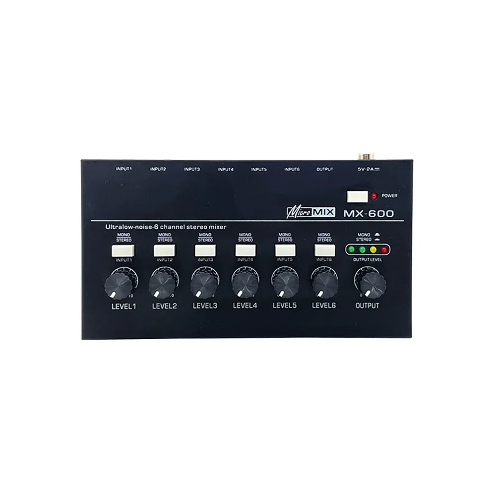 Channels Stereo Mixer Fuluode Mini Professional Sound Audio Mixer Portable Ultra Low-Noise Line Mixer for Recording Live