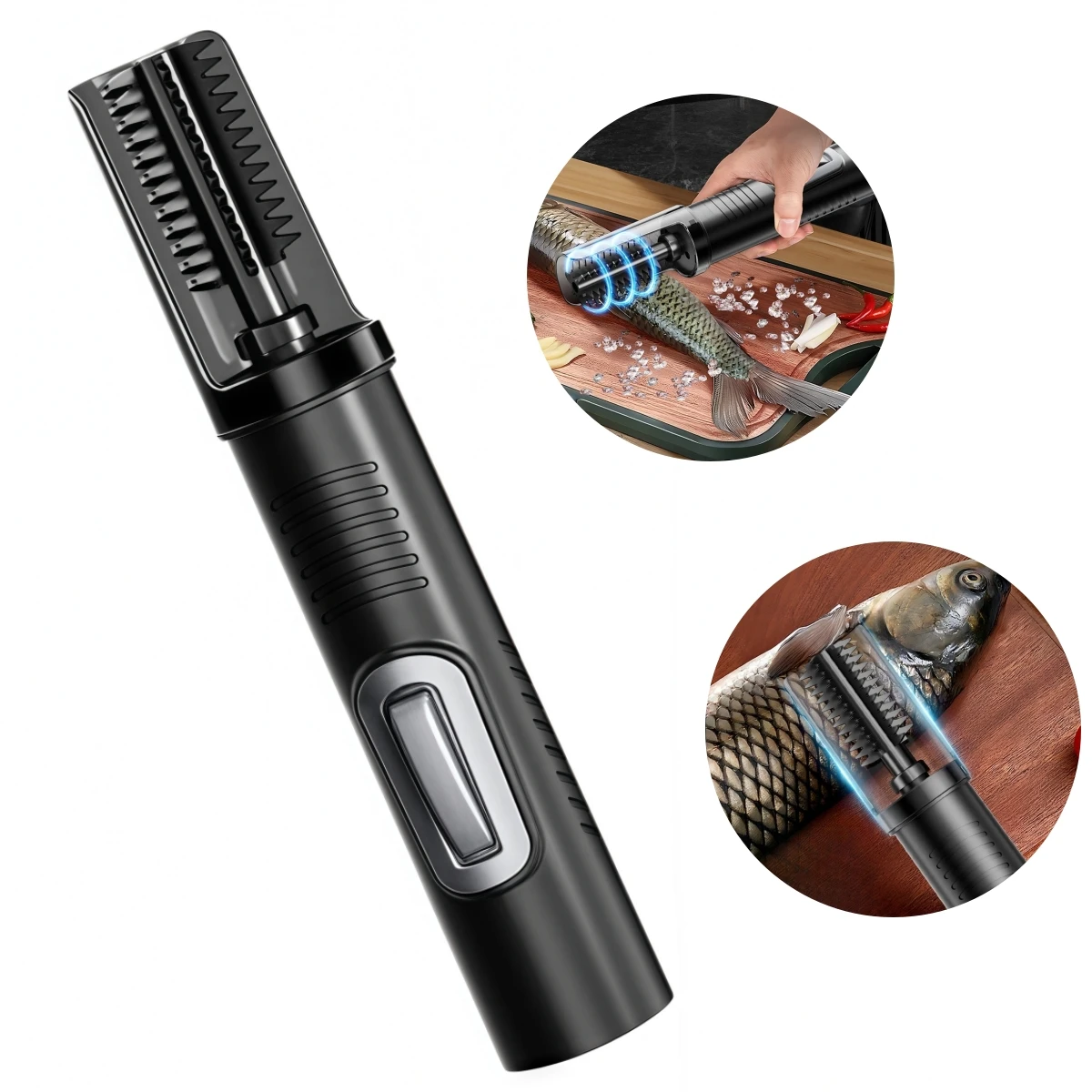 

Black Fish Skin Clean Brush Cleaning Brush Rechargeable Fish Scraper Powerful Motor Torque Rechargeable Battery