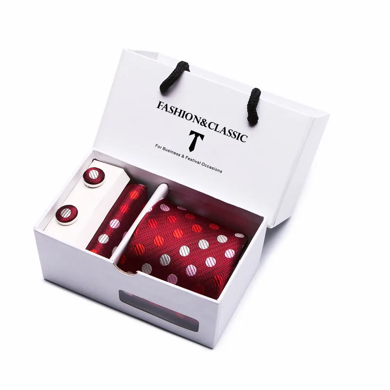Heißer Verkauf Schwarz Paisley Krawatte Einstecktuch Manschettenknöpfe Set Für Männer Formale Luxus Hochzeit Gravatas In Geschenk Box – Detail 26