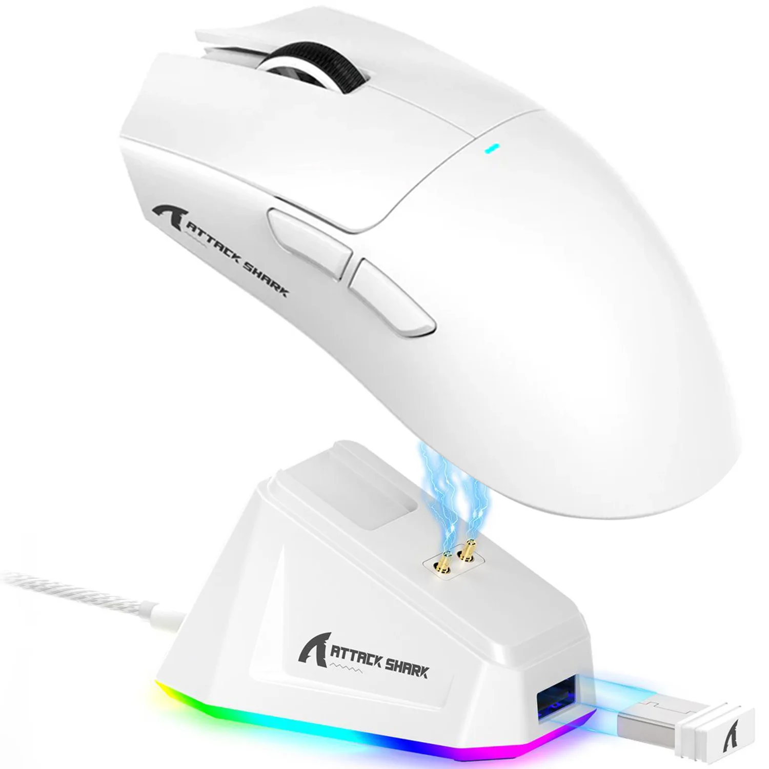 X11 Gaming Mouse Wireless Attack shark Magnetic RGB Mouse PAW3311 Lightweight macro Bluetooth Tri-mode Connection,DPI Adjustable