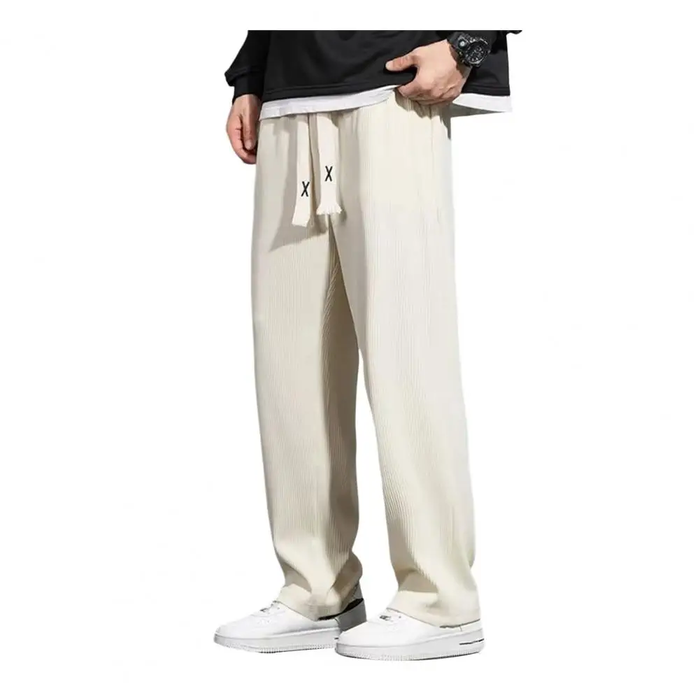 

Wide Leg Pants Men Running Sport Pants Jogger Sweatpants Casual Outdoor Training Gym Fitness Trouser Hiphop Loose Straight Pants