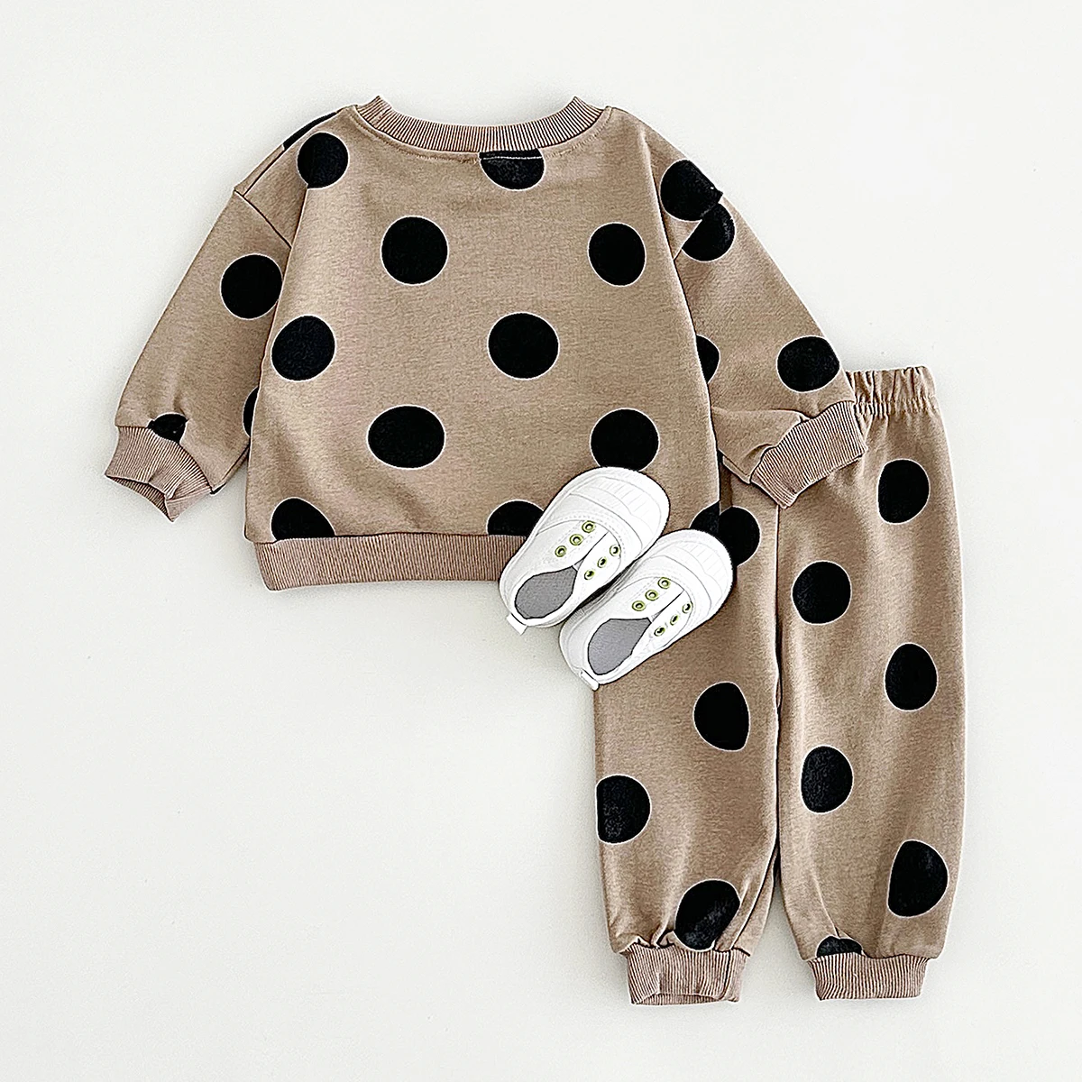 Newborn Baby 2Pcs Autumn Infant Clothes Suit 0-3Y Wave Point Sweatshirt Top+Trousers Spring Boys Girls Children Clothing