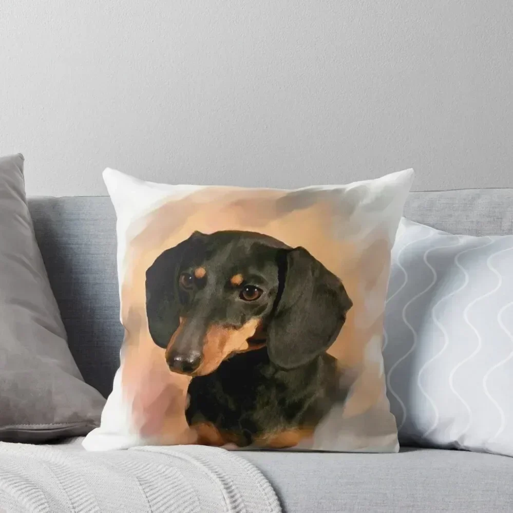 

Dachshund Dog Photo Portrait Throw Pillow Christmas Pillow Cases Plaid Sofa Decorative Sofa Cushions Christmas s Covers pillow