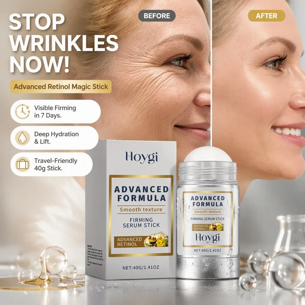 Retinol Hyaluronic Acid Stick Anti Wrinkle Tighten Pores Firming Lifting Plump Skin 24h Moisturizing Anti Aging Korean Care Balm