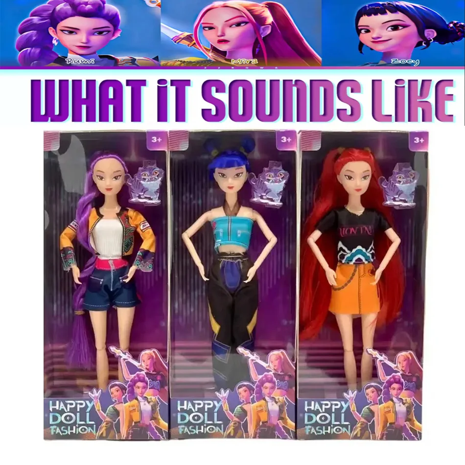 

Kpop Demon Hunters Vinyl Figurines New Slayer Miniatures Doll Zoey Desktop Ornament Decoration Gifts