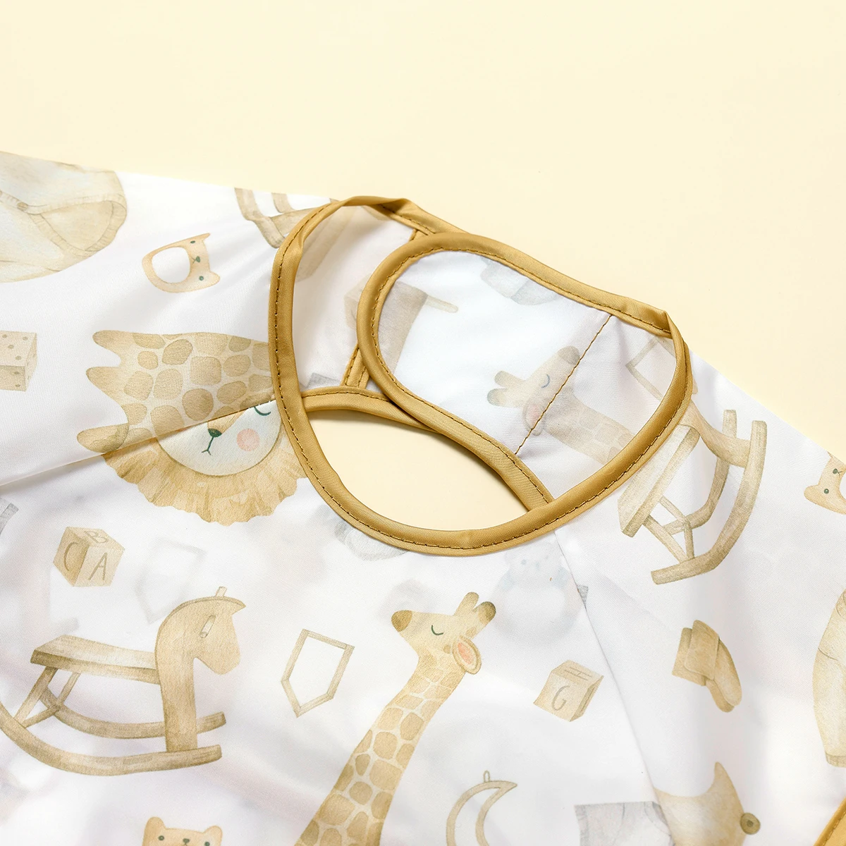 مرايل تغذية الأكل من Elinfant، قماش تجشؤ سهل التنظيف، مرايل أكل خالية من الغسيل، مريلة سموك للأولاد والبنات، ملحقات أغذية الأطفال