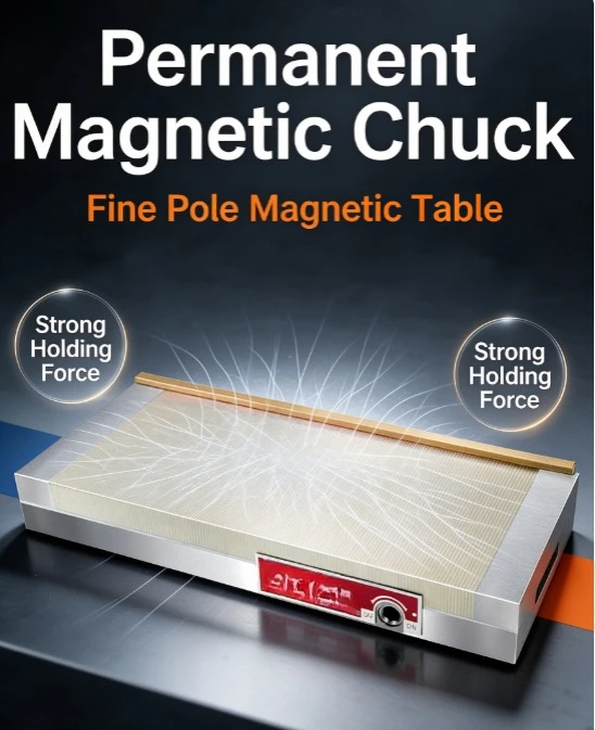 Fine Pole Permanent Magnetic Chuck For Surface Grinding Machine Super Strong Dense Brass Flat Magnetic Workholding Plate