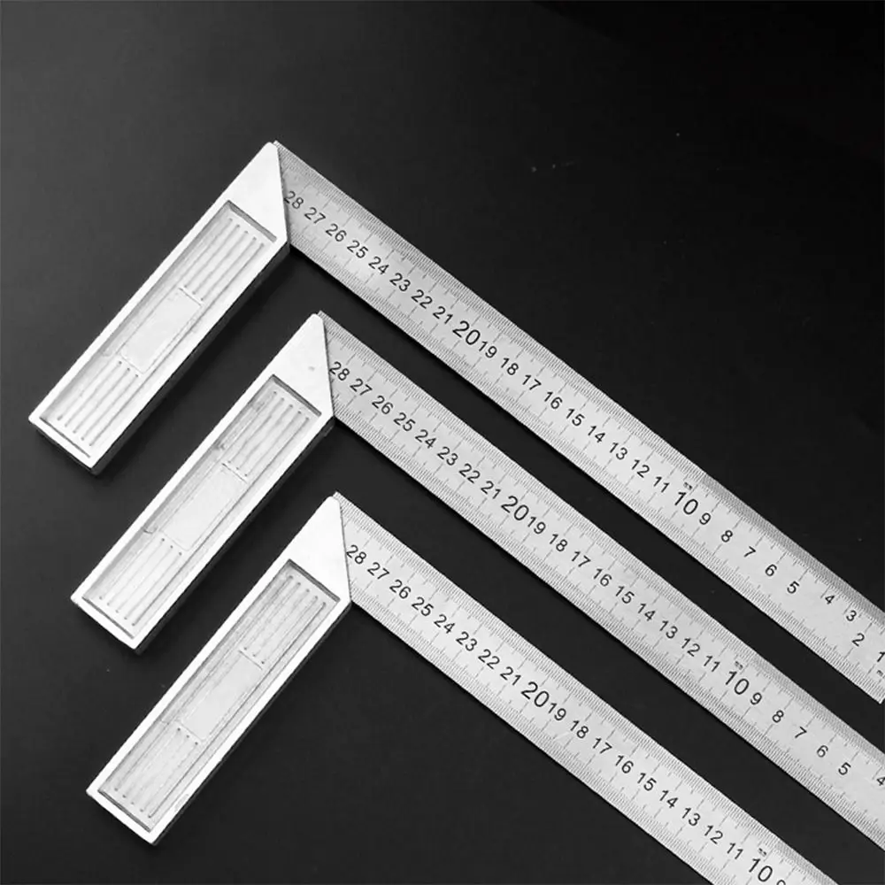 Double Sided Scale Angle Square Ruler Measuring Tool 30/50CM Right Angle Gauge Stainless Steel 90 Degree Turning Ruler