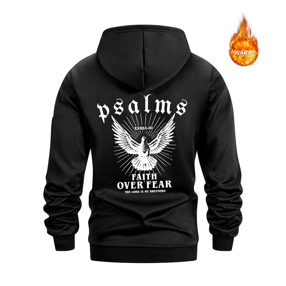 Men's Peace Dove Print Half Zip Hoodies Autumn Winter Warm Casual Sweatshirt With Zipper Pockets Daily Commute Running Top