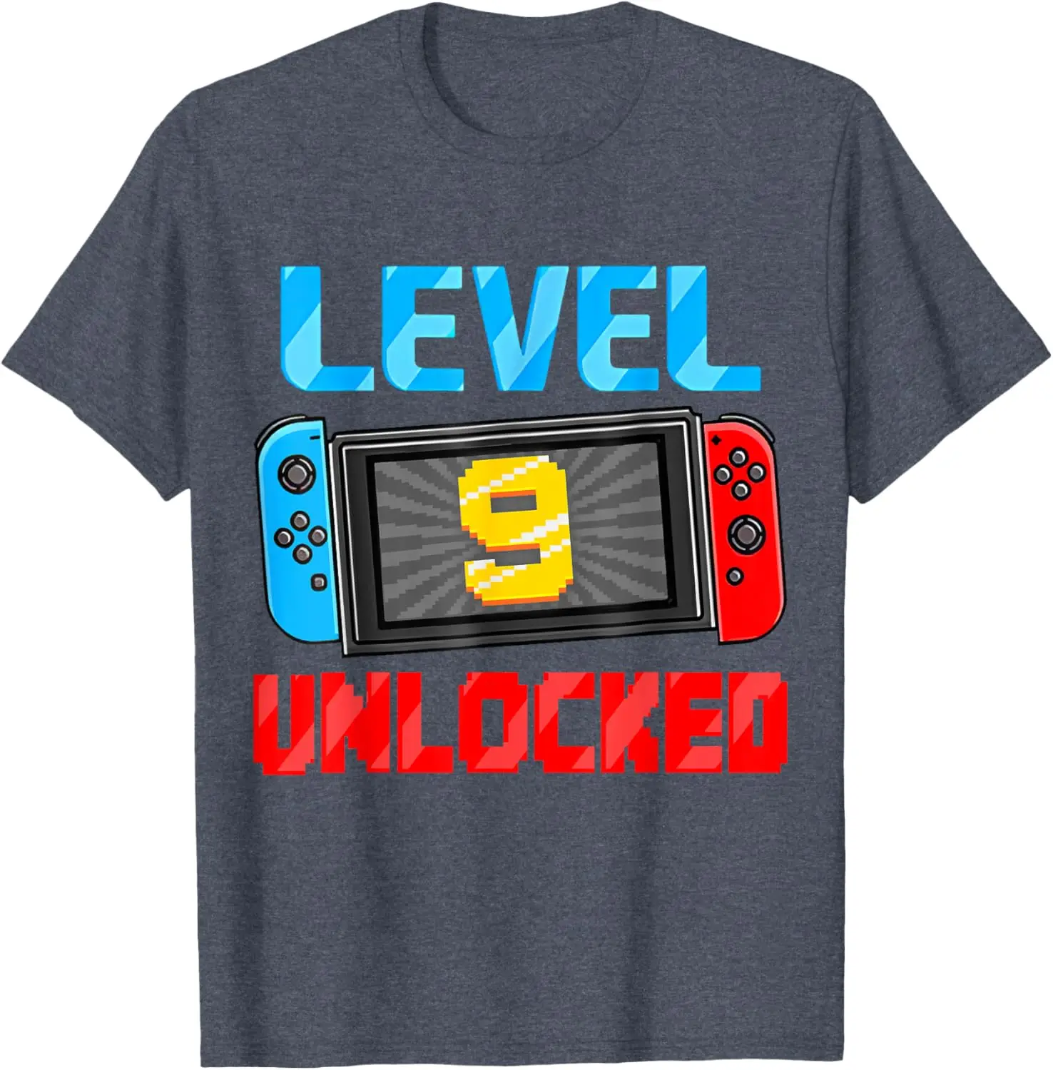 Level 9 Unlocked Gamer 9th Birthday Gift Video Game Boys T-Shirt