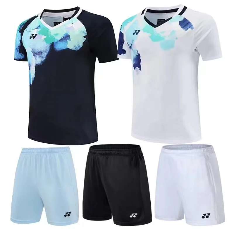 Yonex Badminton Uniforms for Men and Women Quick-drying Breathable Sweat-absorbent Short-sleeved Competition Training Uniforms