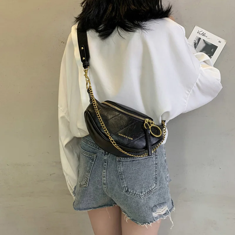 ZA Branded Luxury 2024 New Women Crossbody Shoulder Bags Casual Designer Metal Chain Purse Tote Female Leather Clutch Chest Bag