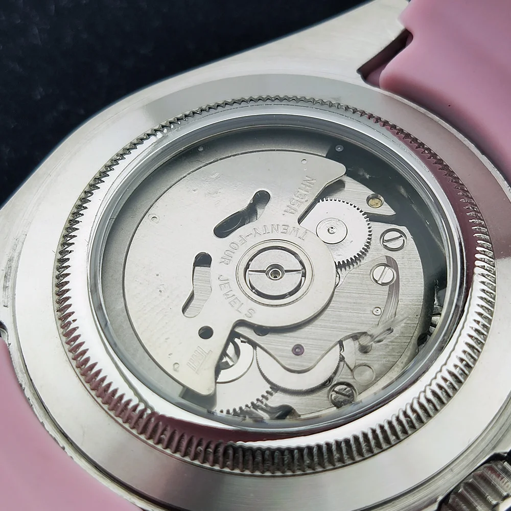 عرض رائع ساعة NH35A للرجل الذي يهتم إذا كنت متأخرًا بالفعل NH35 زجاج الياقوت التلقائي للحركة 39 ، ساعة NH35