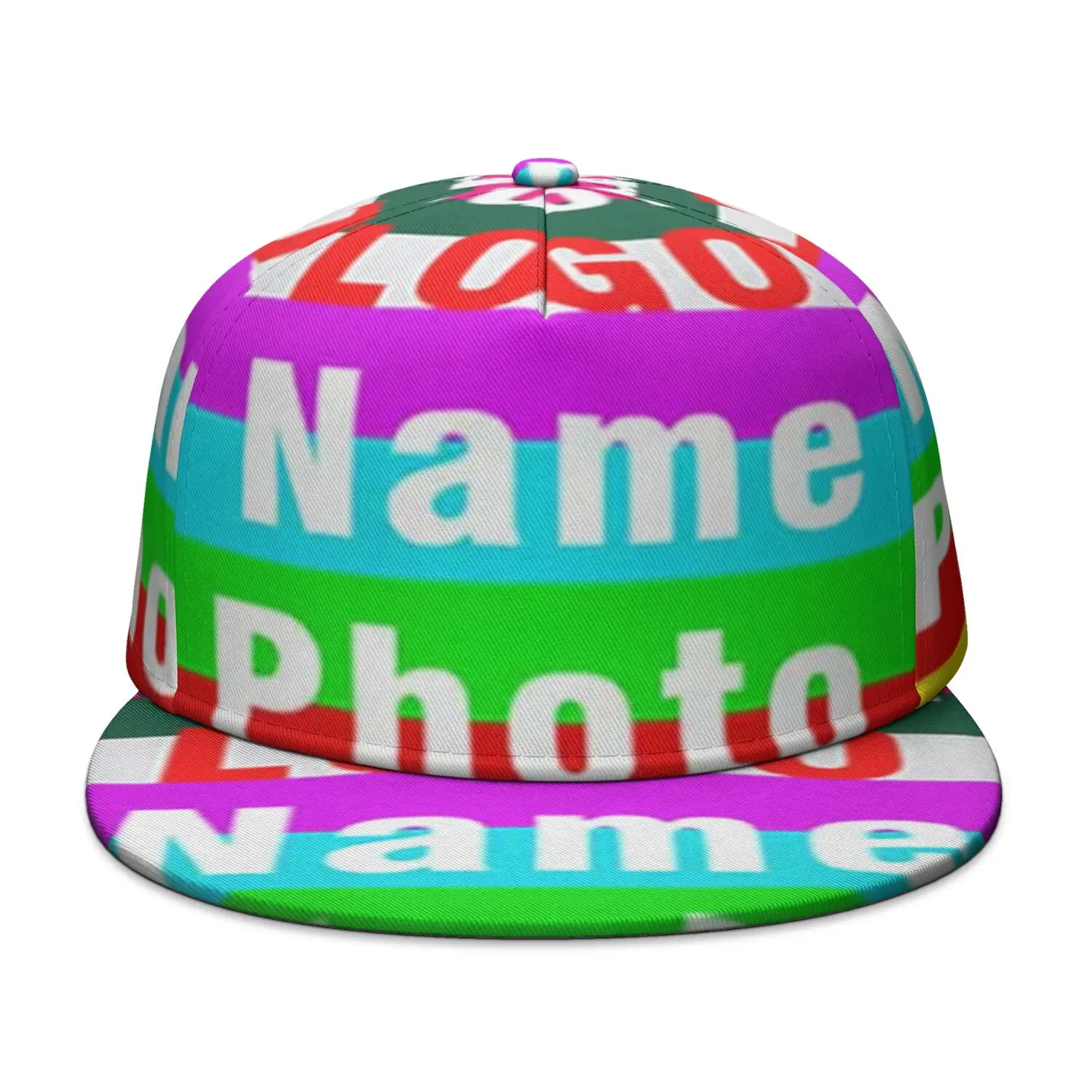 3D Baseball Cap Free Custom Made Name Number Logo Photo Flat brimmed Hat Nation Flag College Image Team Game Fishing Headgear