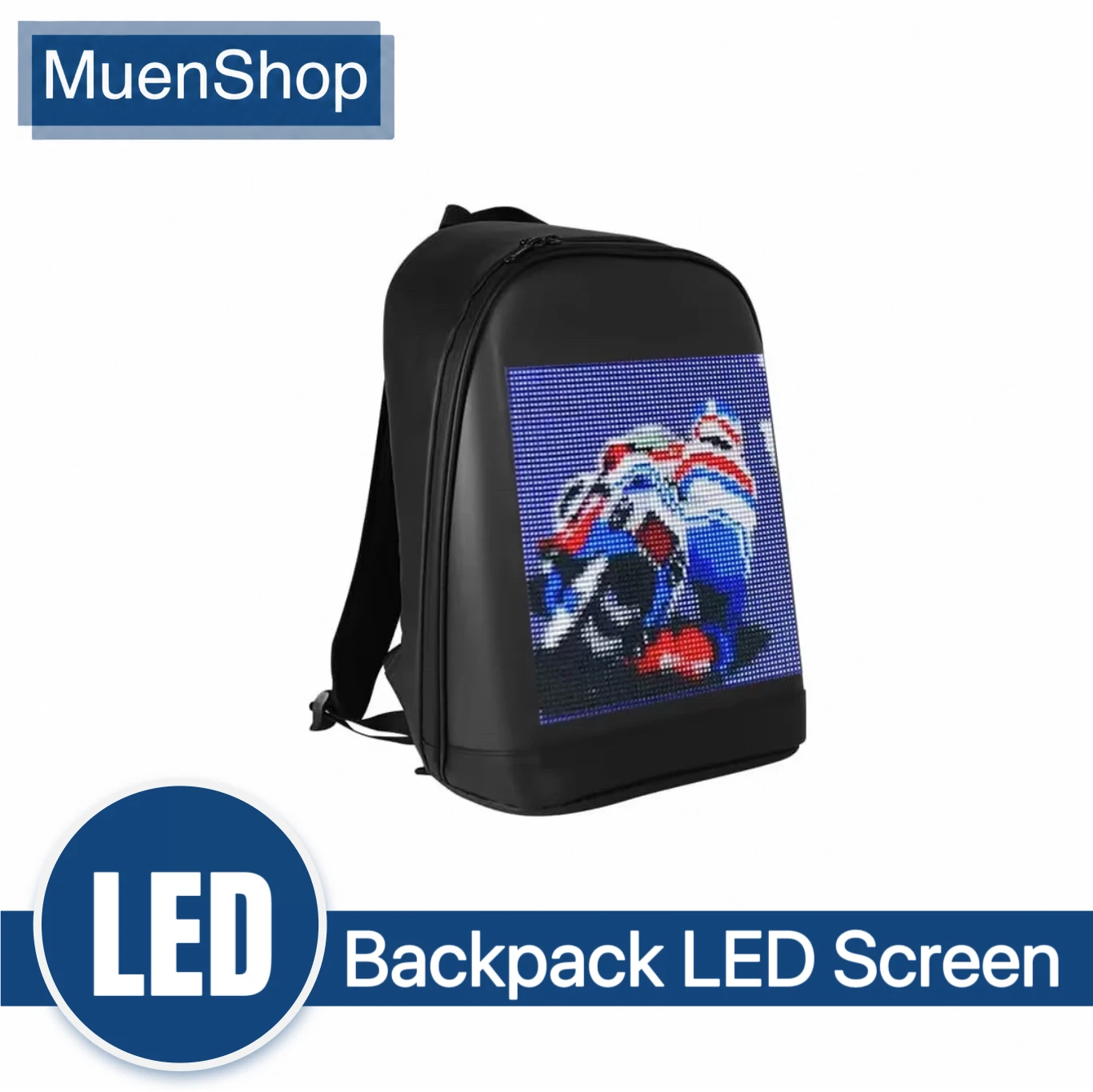 LED Display Screen Backpack Walking Billboard Backpack Travel Laptop Bag Smart Wireless Wifi App Control School Bag Women Men