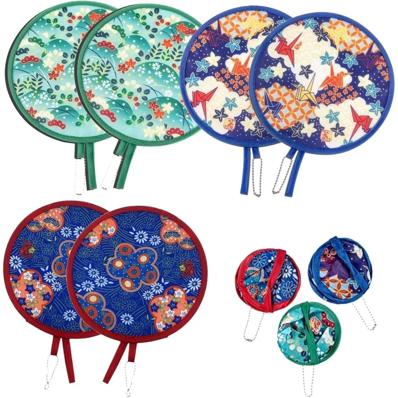 

6 шт. веер складные летние веера в японском стиле для фестиваля вечерние подарки личные летние ручные вееры украшения