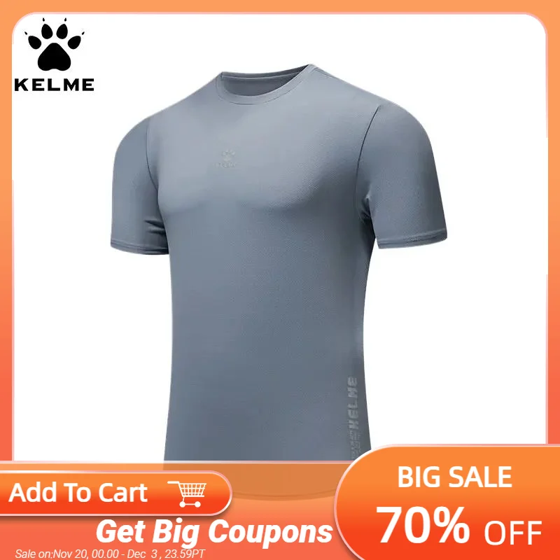

Kelme Sports T-shirt Men's Summer New Football Fitness Training Top Running Breathable Quick Drying Short Sleeved T-shirt