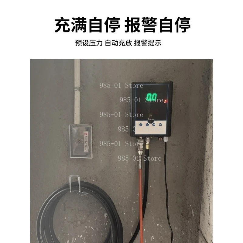Wall-Mounted Digital Display Automatic Tire Inflator Air Pump for Car Tire Shop & Auto Repair Shop