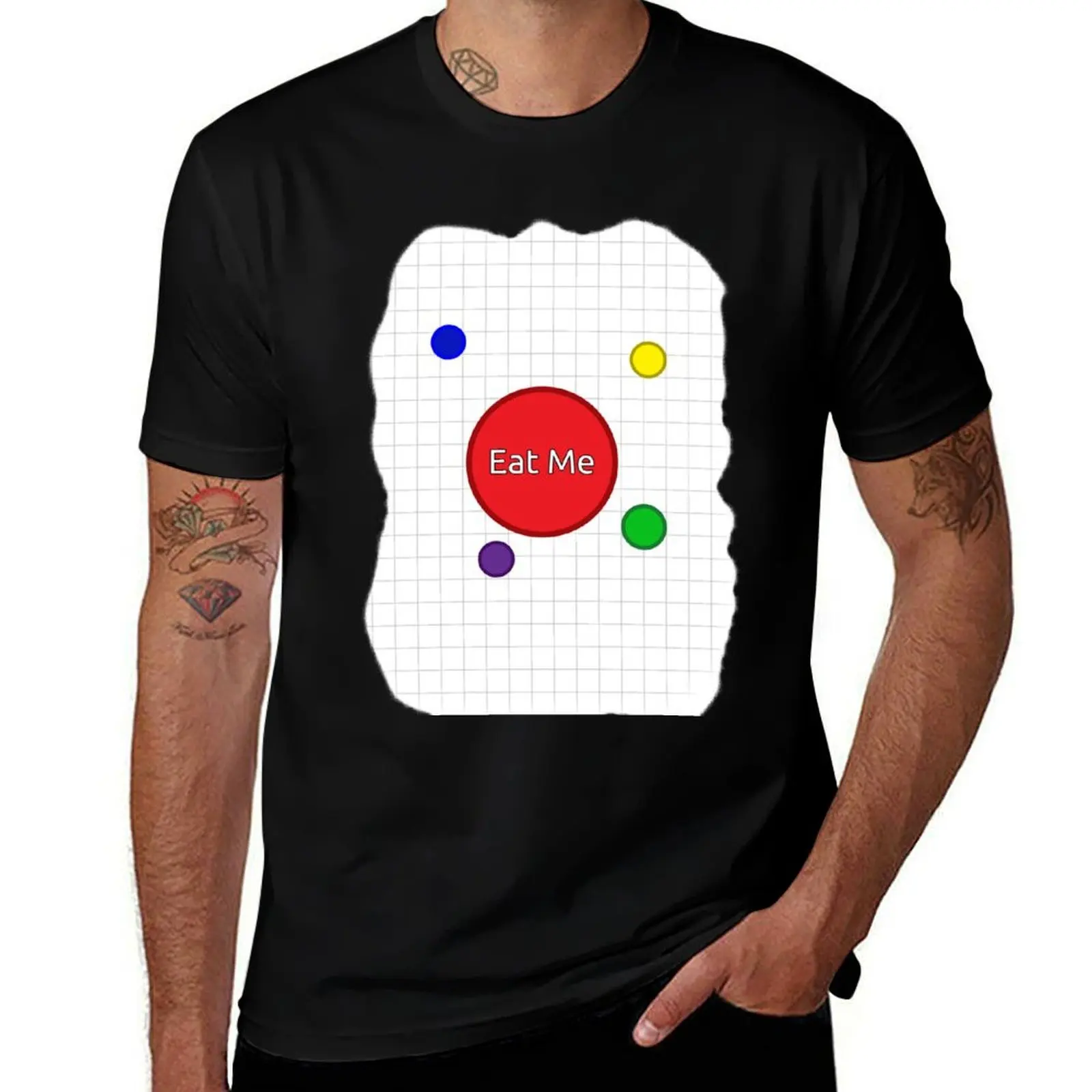 Agar.io - Eat Me T-Shirt Simple Casual Short Sleeve Cotton T-Shirt