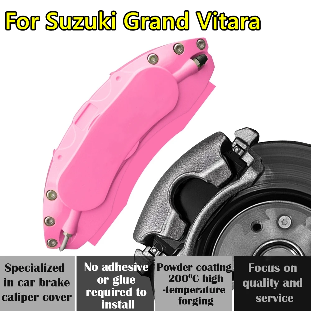 For Suzuki Grand Super Vitara Car Brake Caliper Cover Aluminum Alloy Metal Exterior Kit Fit 1.6 2.0 2.4L AT MT 2004 2007