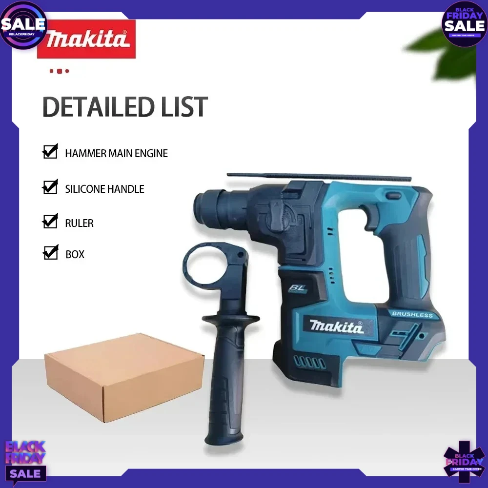 

Makita Original HR140D Brushless Hammer Cordless Electric Hammer Makita 18V 20V Lithium Battery Wireless Drills Power Tools