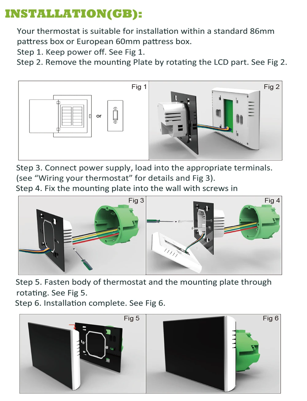 Qiumi Smart Wifi thermostat display weather, UV index, humidity, for water / floor heating electric water / Gas boiler