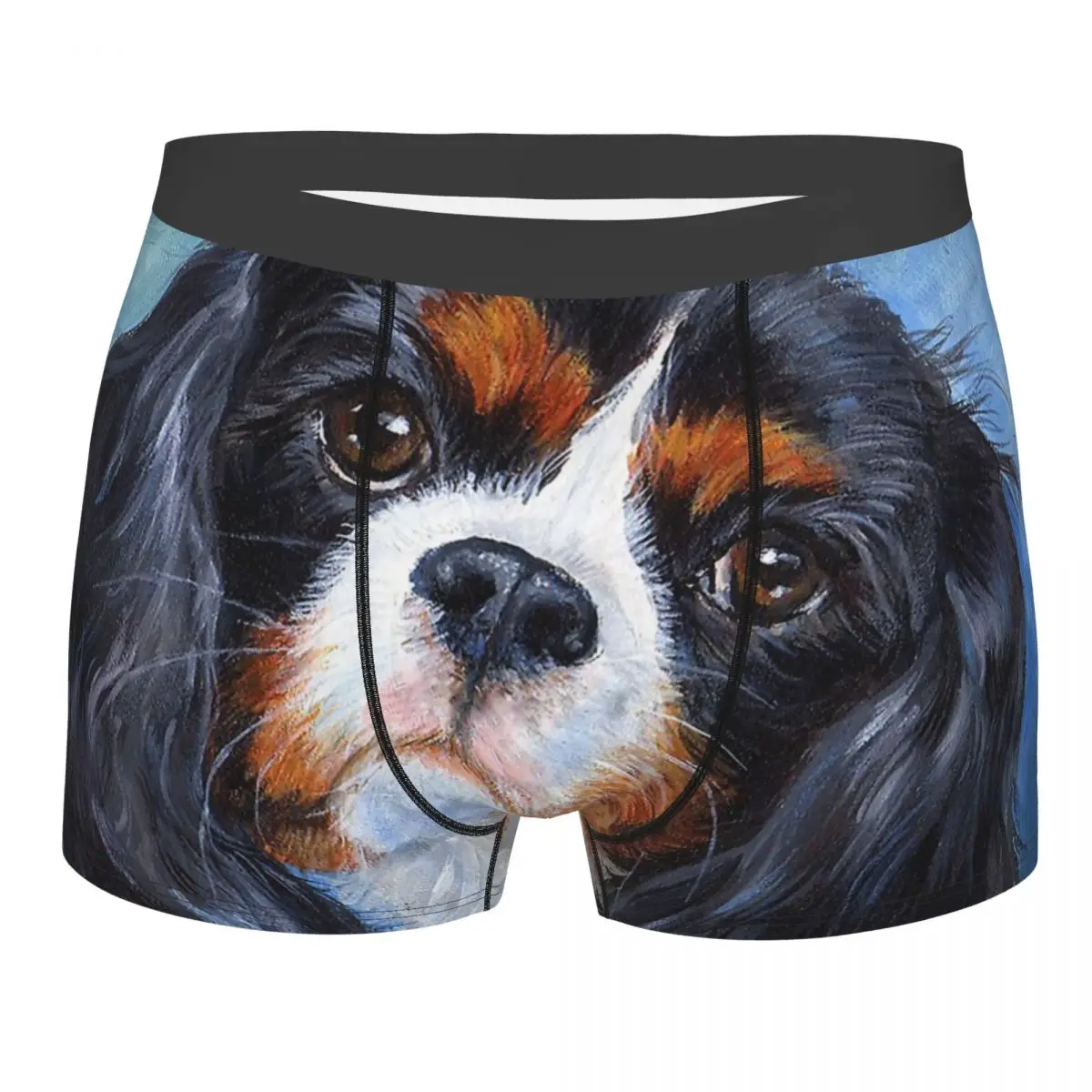 Men Cavalier King Charles Spaniel Underwear Dog Pet Novelty Boxer Briefs Shorts Panties Homme Breathable Underpants S-XXL